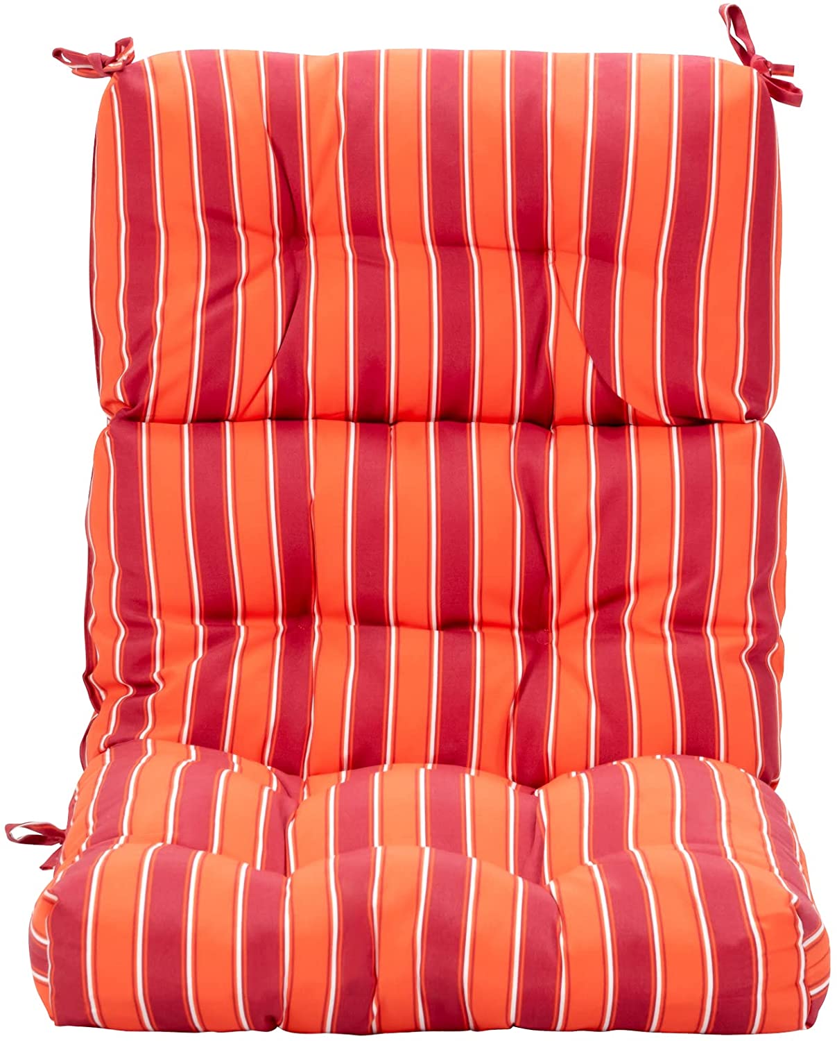 Patio High Back Chair Cushion, Tufted Chair Seat Pads with Non-Slip String Ties