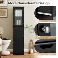 Tangkula 67" Tall Bathroom Cabinet, Narrow Storage Organizer