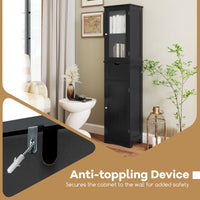 Tangkula 67" Tall Bathroom Cabinet, Narrow Storage Organizer