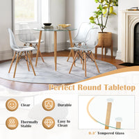 Tangkula 5-Piece Dining Table Set for 4, Kitchen Table Set with PET Seat