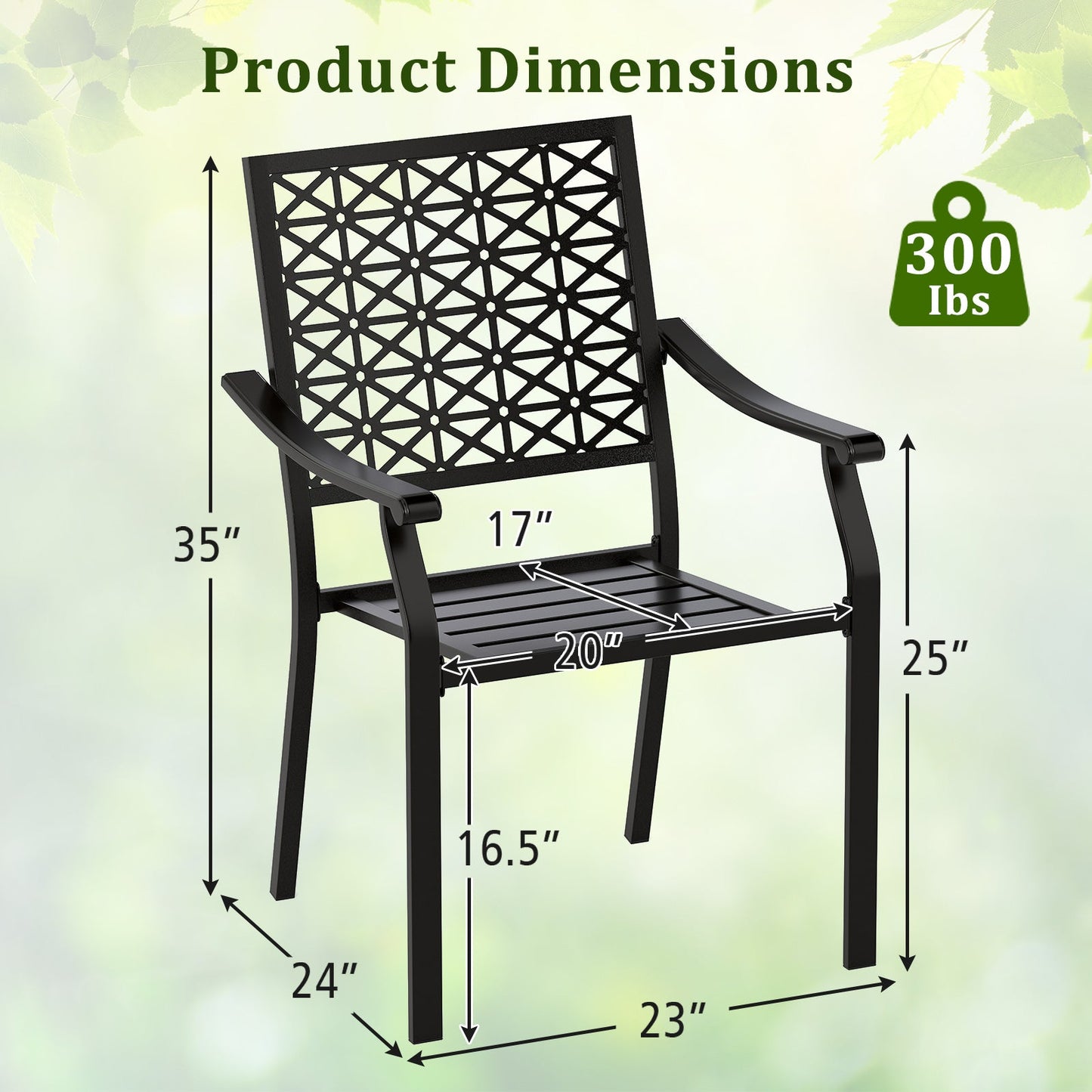 Tangkula Patio Dining Chairs Set