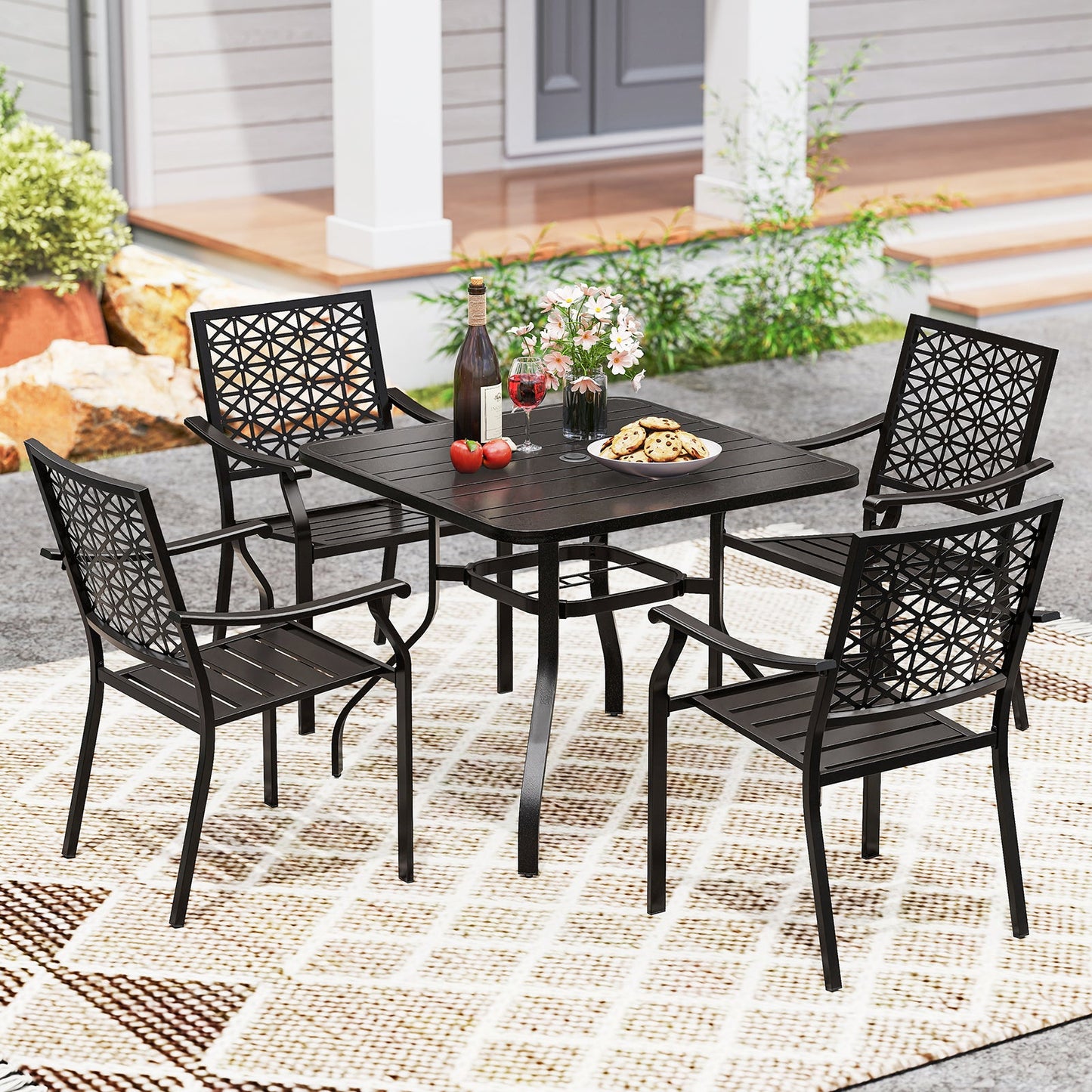 Tangkula Patio Dining Chairs Set