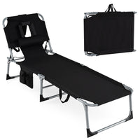 Chaise longue de plage avec trou pour le visage, pour l'extérieur au bord de la piscine