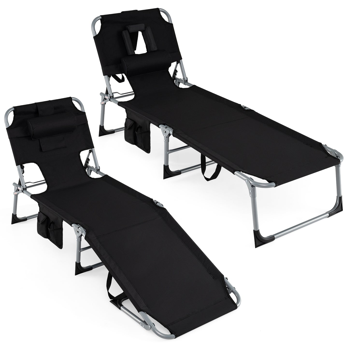 Chaise longue de plage avec trou pour le visage, pour l'extérieur au bord de la piscine