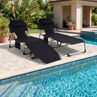 Chaise longue de plage avec trou pour le visage, pour l'extérieur au bord de la piscine