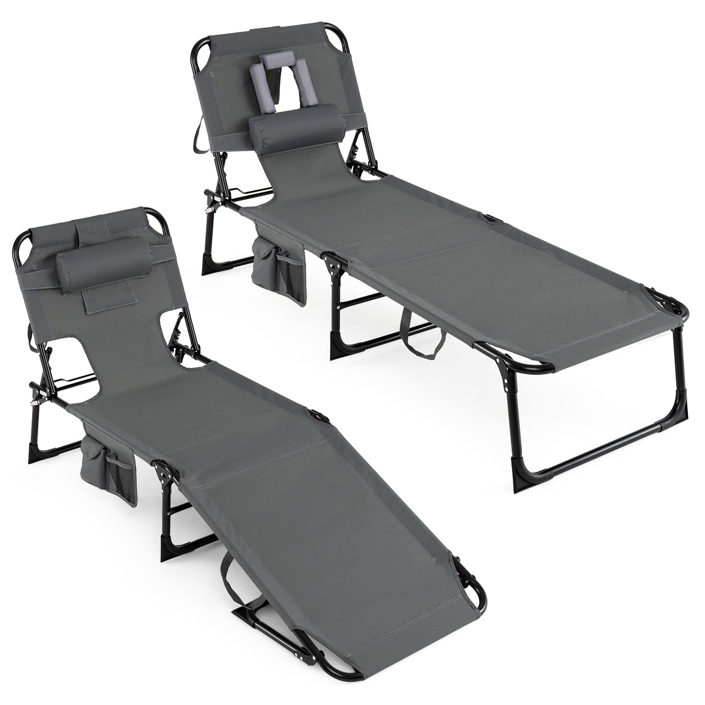 Chaise longue de plage avec trou pour le visage, pour l'extérieur au bord de la piscine