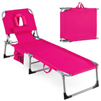 Chaise longue de plage avec trou pour le visage, pour l'extérieur au bord de la piscine