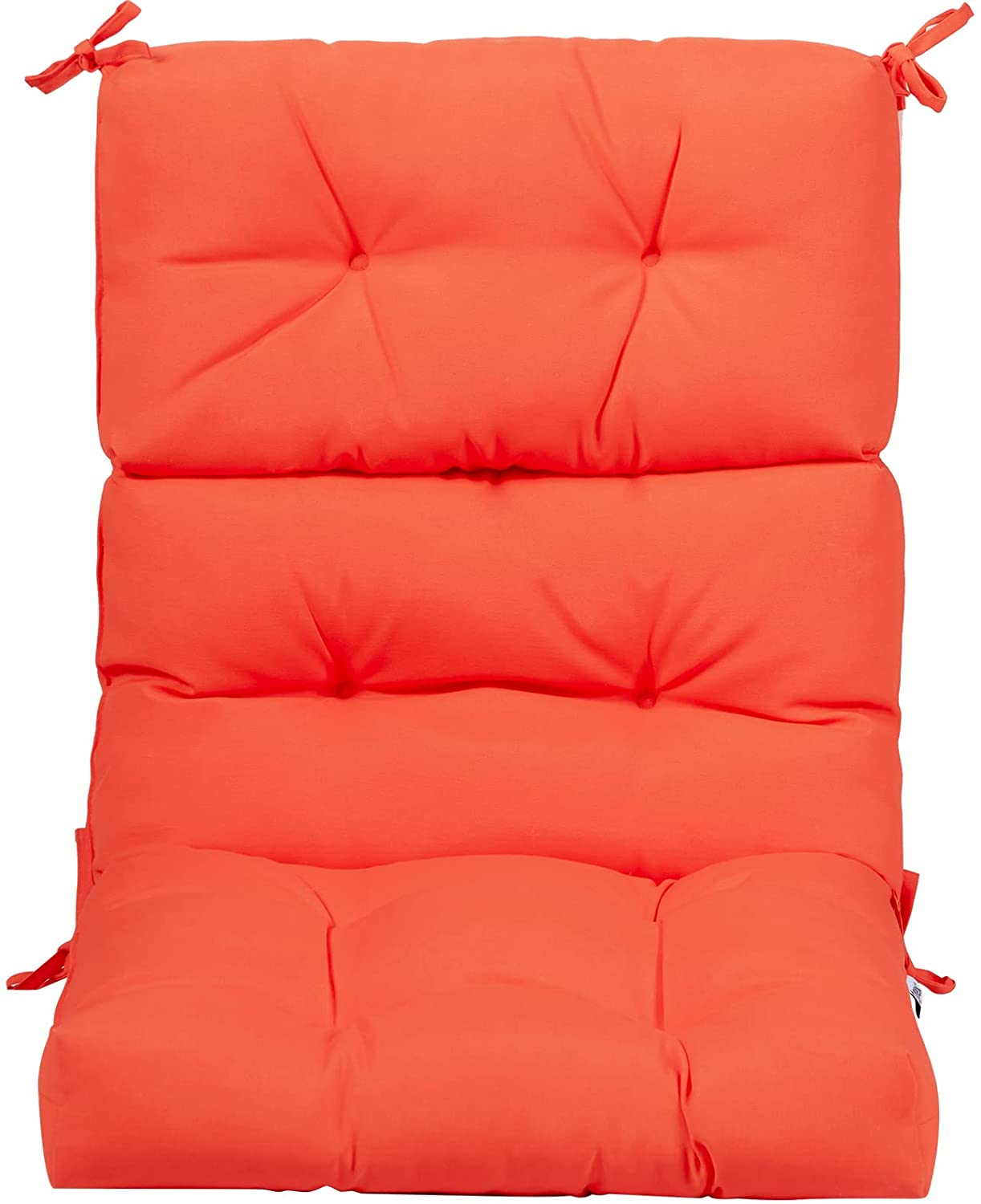 Patio High Back Chair Cushion, Tufted Chair Seat Pads with Non-Slip String Ties