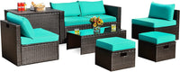 Tangkula 8 Piece Patio Furniture Set for 6 with Waterpfoor Cover