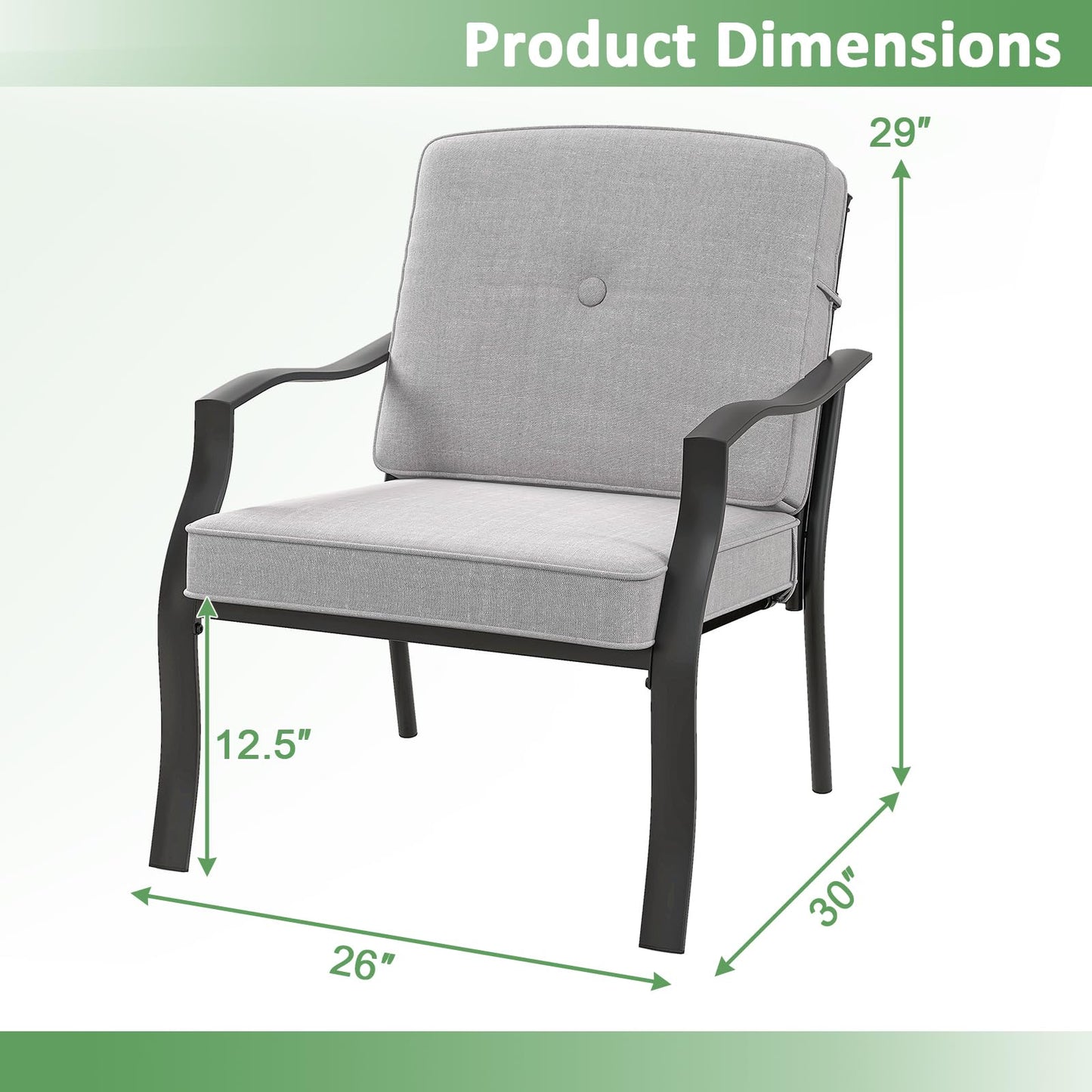 2 Pieces Outdoor Dining Chairs - Tangkula