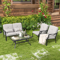 2 Pieces Outdoor Dining Chairs - Tangkula