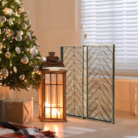 Tangkula 31 x 52.5In 3-Panel Fireplace Screen
