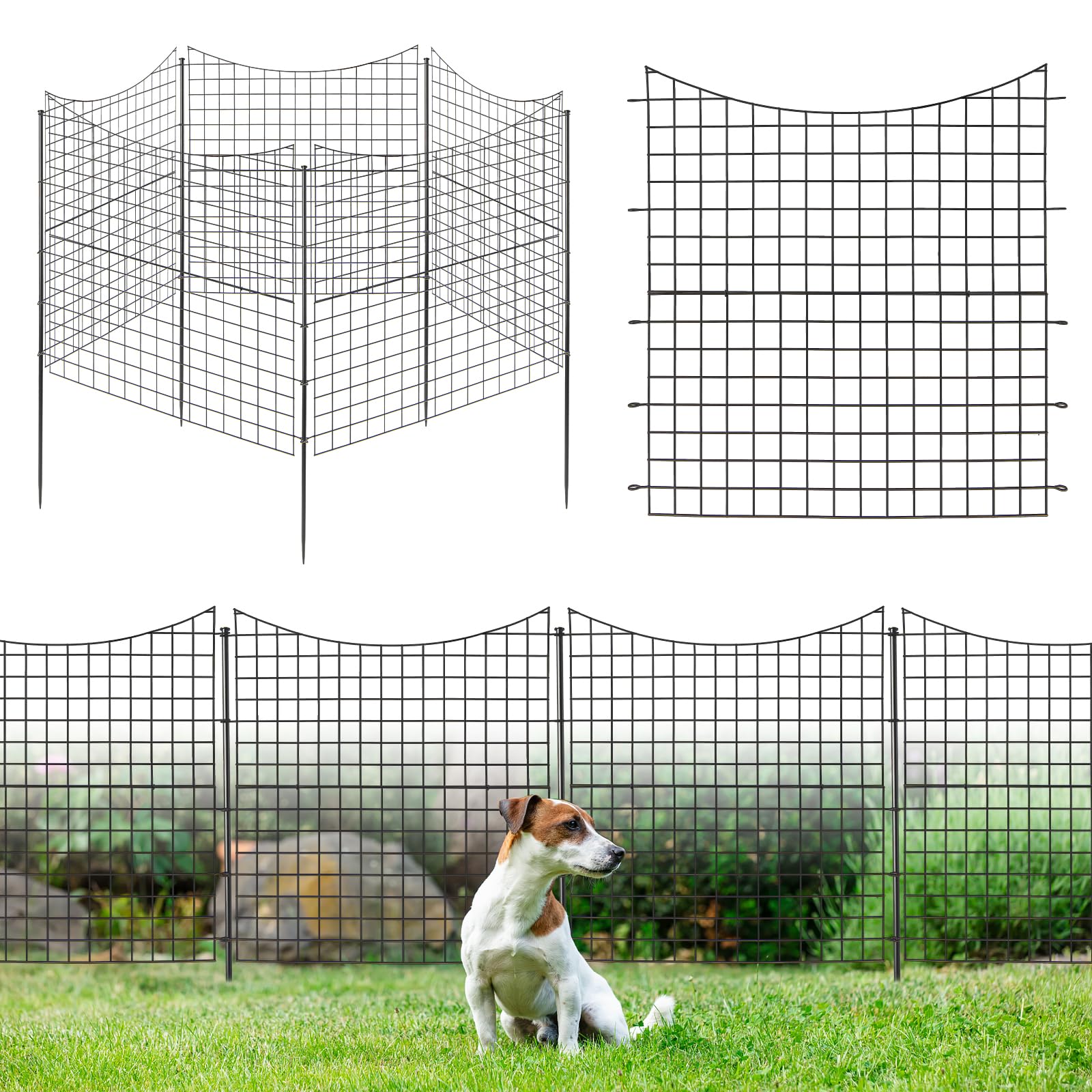 Tangkula 39 in(H) x 14.5 ft(W) Decorative Garden Fence