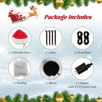 Tangkula 4 FT Lighted Christmas Inflatable Snowman with 360° Rotating Colorful LED Light