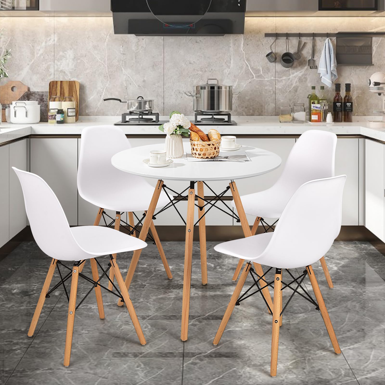 5-Piece Dining Table Set for 4 - Tangkula