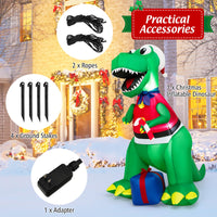 Tangkula 6.8 FT Inflatable Christmas Dinosaur