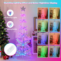 7 FT Lighted Spiral Christmas Tree - Tangkula