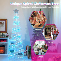 7 FT Lighted Spiral Christmas Tree - Tangkula