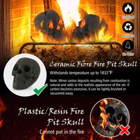 Tangkula Halloween Fire Pit Skull Ceramic