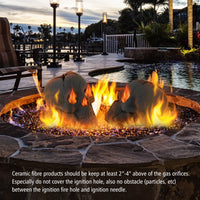 Tangkula Halloween Fire Pit Skull Ceramic
