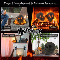 Tangkula Halloween Fire Pit Skull Ceramic