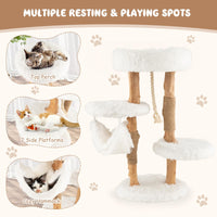 Solid Wood Modern Cat Tower  - Tangkula