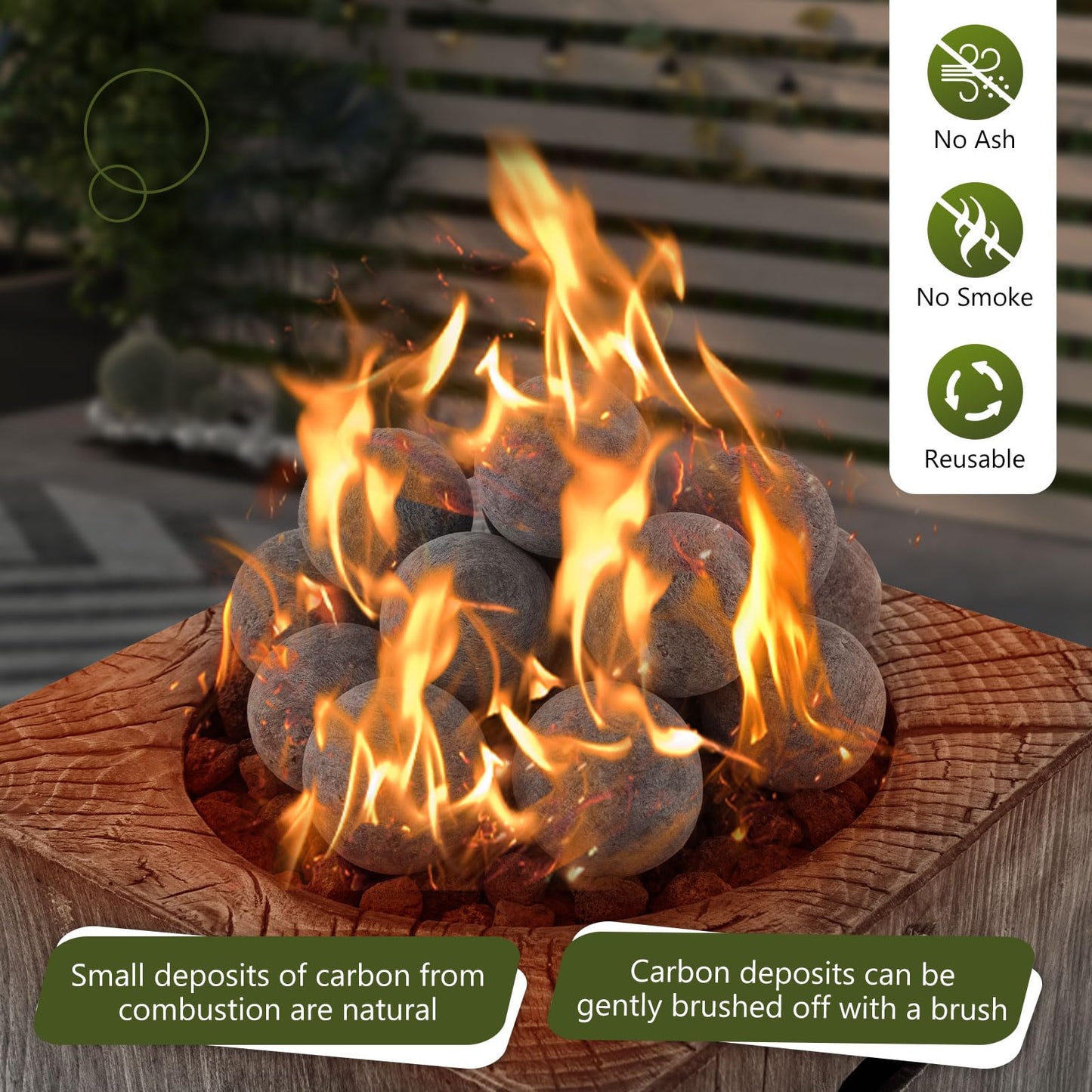 Tangkula Ceramic Fiber Fire Balls Set of 15