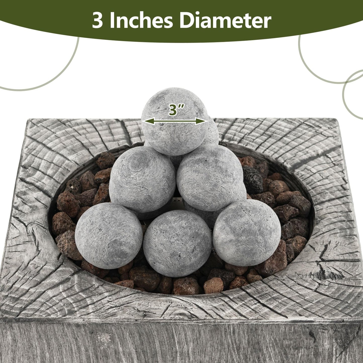 Tangkula Ceramic Fiber Fire Balls Set of 15
