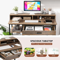 Bureau d'ordinateur Tangkula avec tiroir de rangement et support d'écran