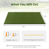 Tangkula Golf Hitting Mat, Artificial Turf Mat for Indoor/Outdoor Golf Practice