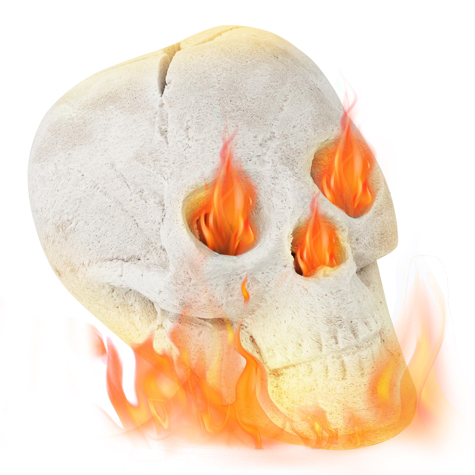 Tangkula Halloween Fire Pit Skull Ceramic