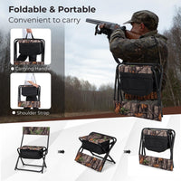 Tangkula Hunting Chair, Foldable Hunting Blind Chair with Storage Pocket