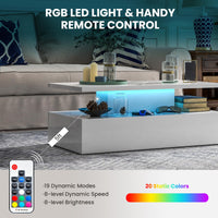 LED Coffee Table - Tangkula