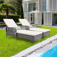Tangkula Outdoor Chaise Lounge, Patio PE Recliner with 6-Level Backrest