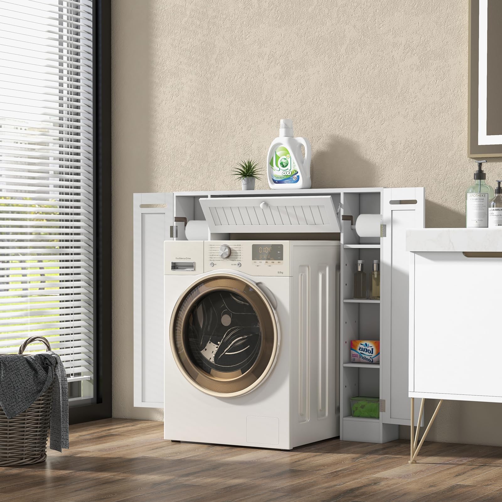 Over The Toilet Storage Cabinet, Bathroom Space Saver - Tangkula