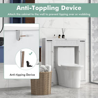 Over The Toilet Storage Cabinet, Bathroom Space Saver - Tangkula