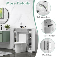 Over The Toilet Storage Cabinet, Bathroom Space Saver - Tangkula