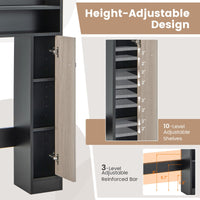 Tangkula Over The Toilet Storage Cabinet, Freestanding Bathroom Space Saver
