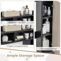 Tangkula Over The Toilet Storage Cabinet, Freestanding Bathroom Space Saver