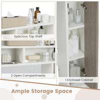 Tangkula Over The Toilet Storage Cabinet, Freestanding Bathroom Space Saver