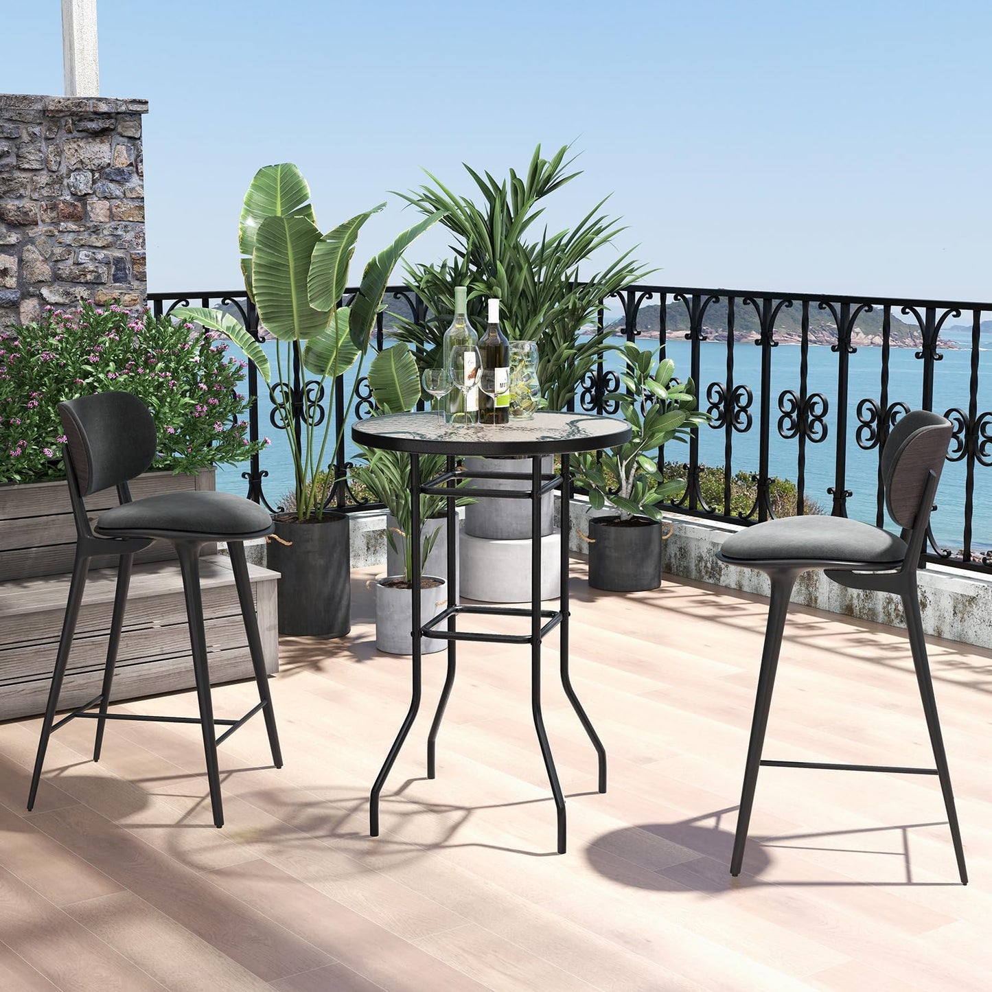 Tangkula Patio Bar Table