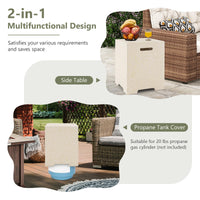 Tangkula Patio Propane Tank Cover Side Table