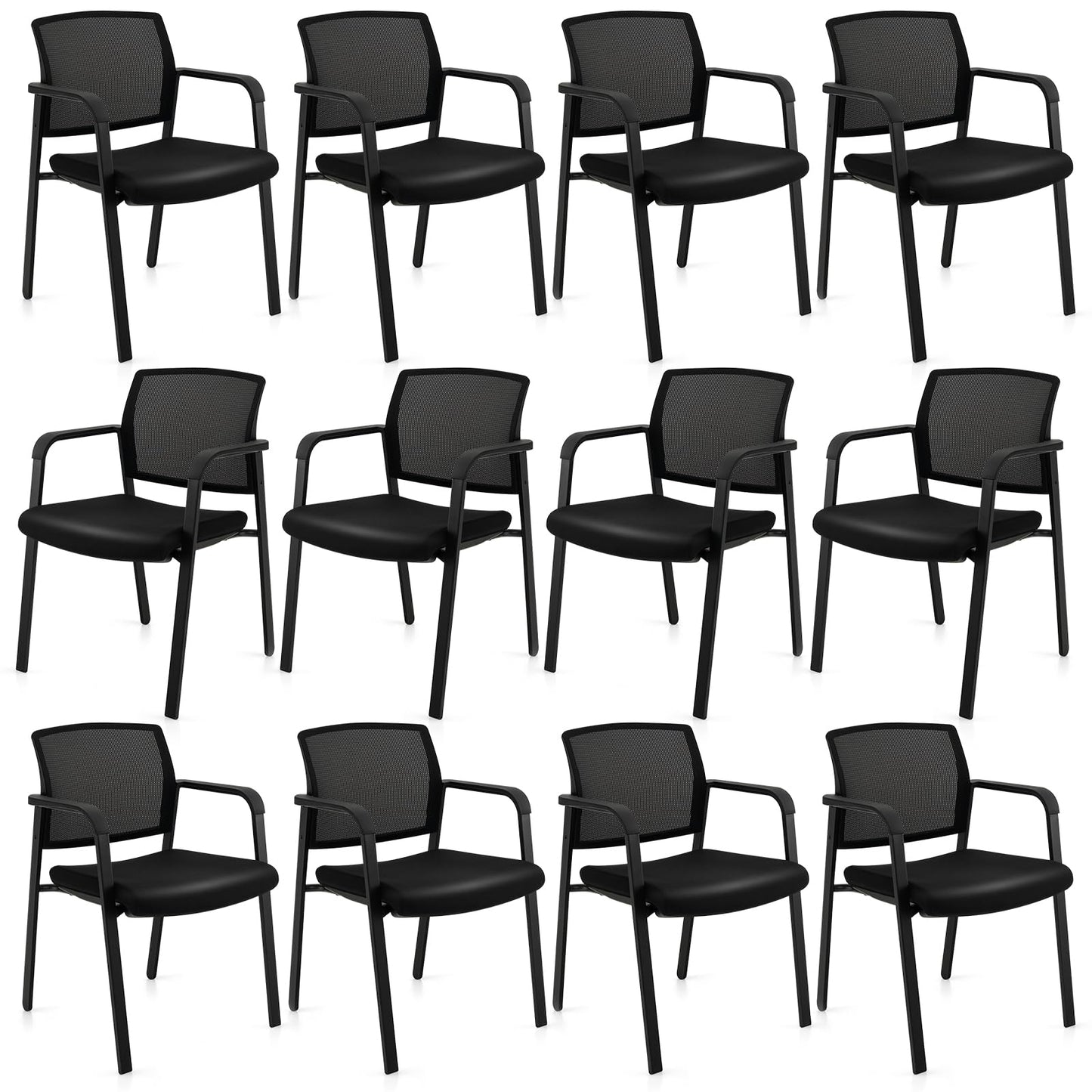 Tangkula Conference Room Chairs, Stackable Office Guest Chairs