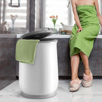 Tangkula Towel Warmer Bucket for Bathroom, 21L Flip-top Lid Towel Warmer Barrel
