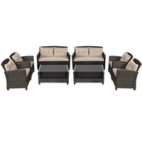 Tangkula Patio Furniture Set Rattan Wicker Chair Set