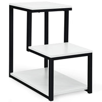 Tangkula 3-Tier Sofa Side Table, Nightstand with Storage Shelf