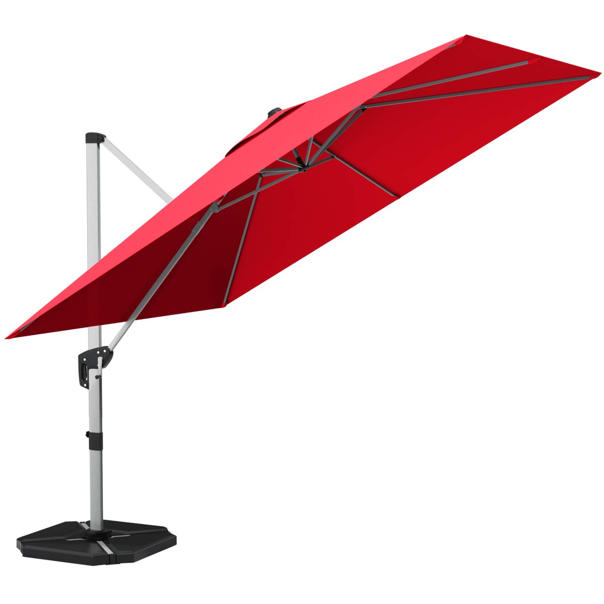 Tangkula 10 Ft Offset Patio Umbrella with Base Included
