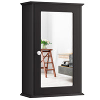 Tangkula Mirrored Bathroom Cabinet, Wall Mount Storage Cabinet with Single Door