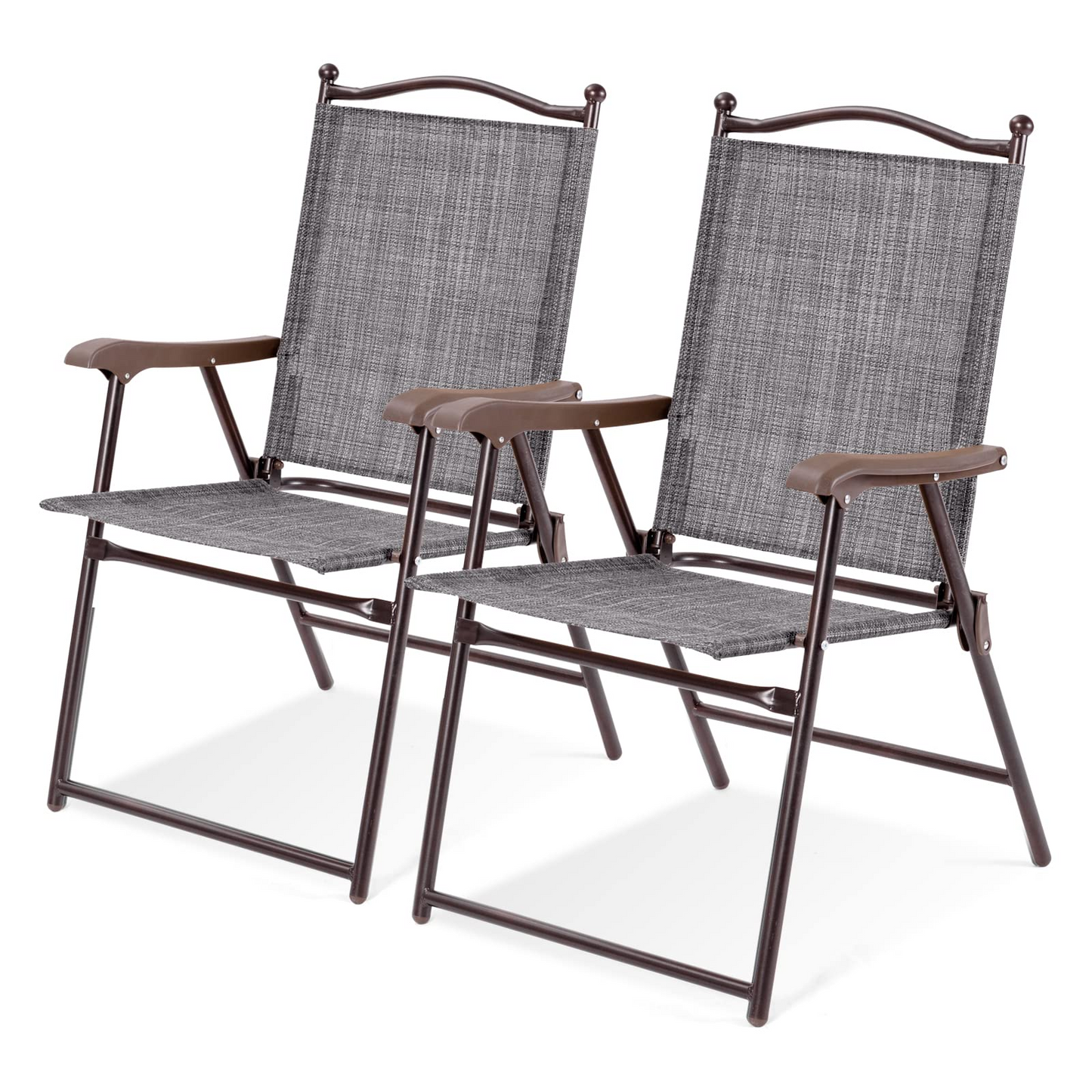 Tangkula Set of 2/4 Patio Folding Dining Chairs
