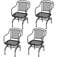 Tangkula Outdoor Rocking Chair Set with Steady Rocking Function